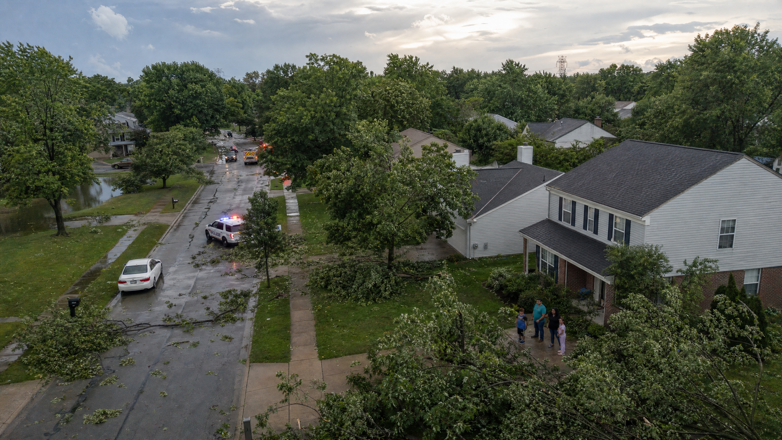 El día después de la tormenta del 19 de mayo en Columbus