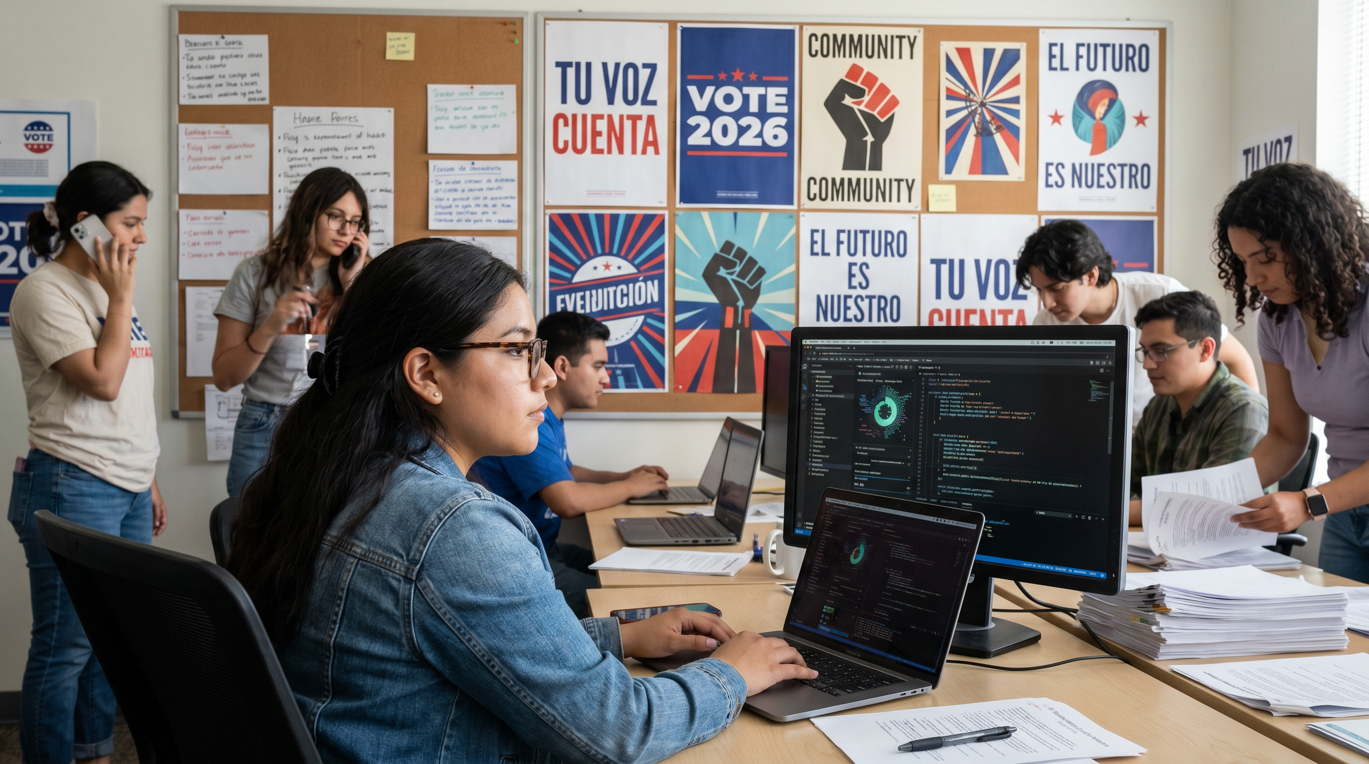 IA y voto hispano 2026: cómo se está usando la inteligencia artificial en distritos competitivos