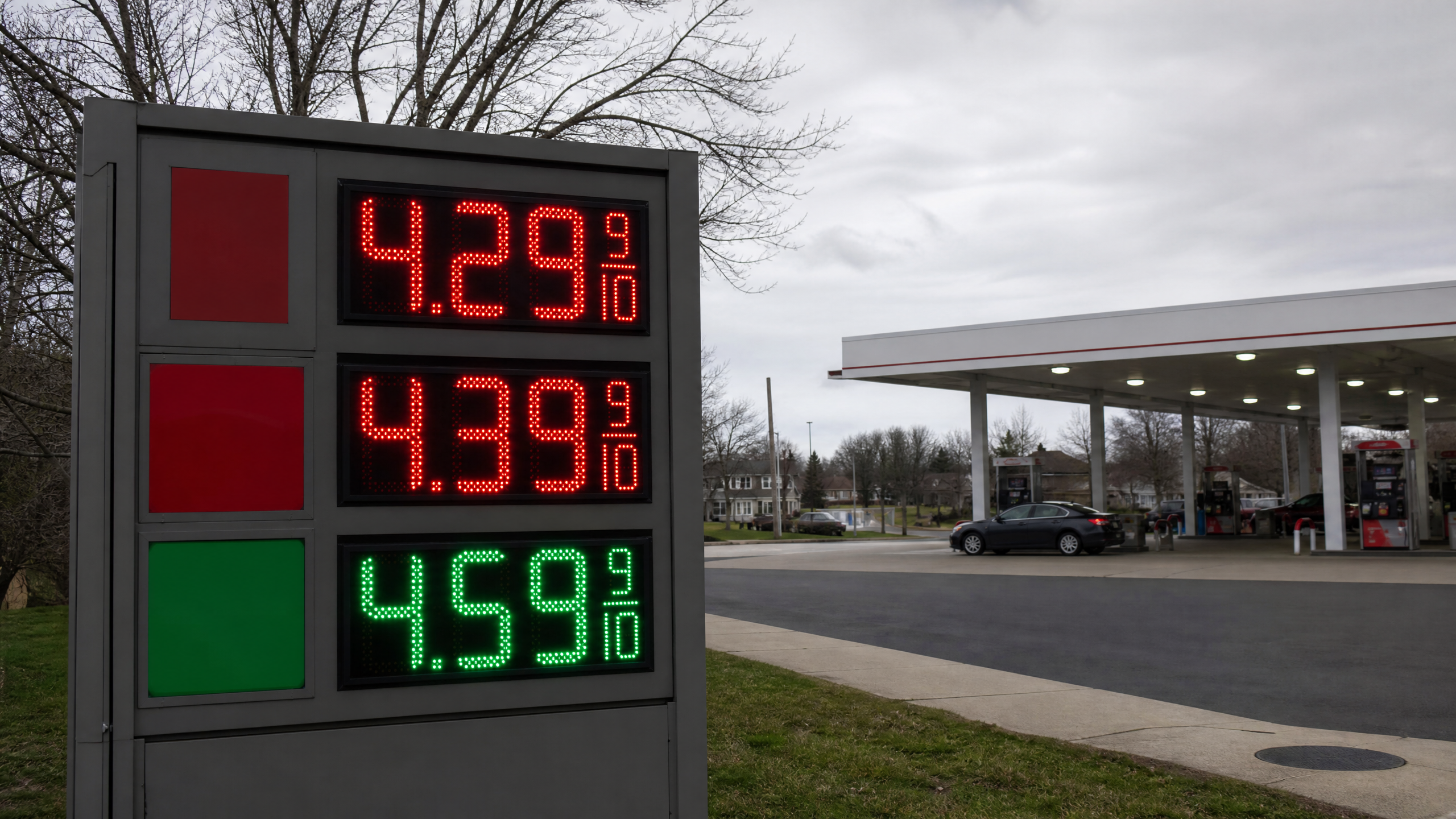 Gasolinera en Columbus Ohio con precio por encima de 4 dólares