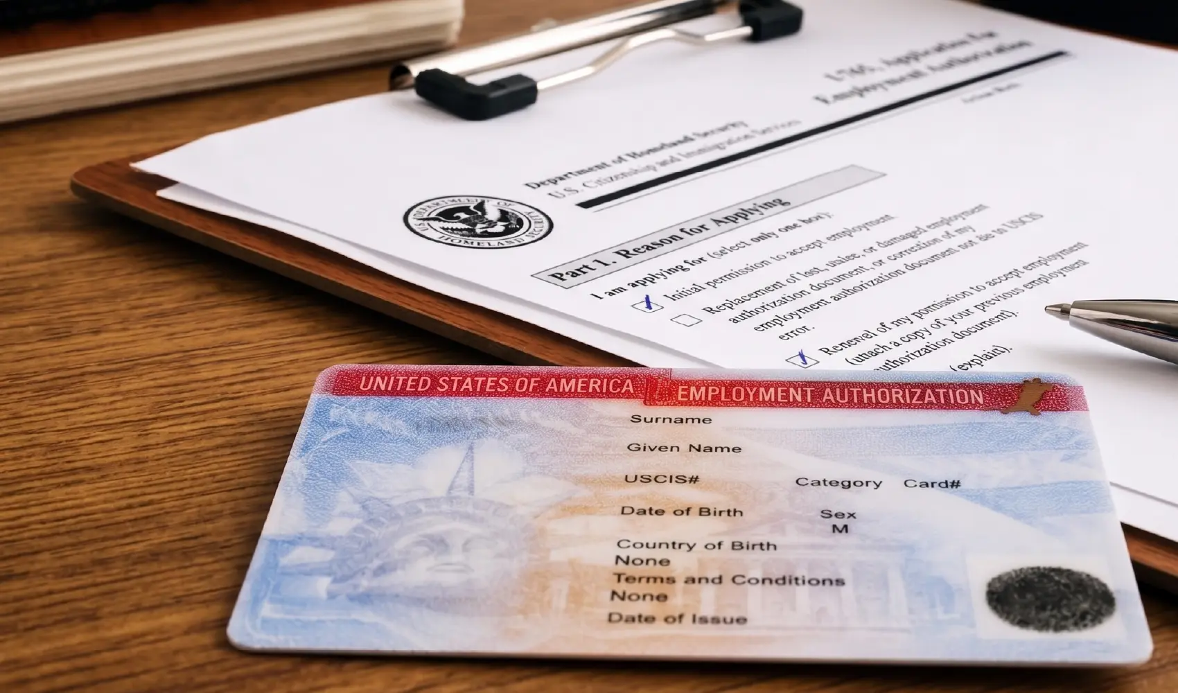 Documentos de TPS y permiso de trabajo