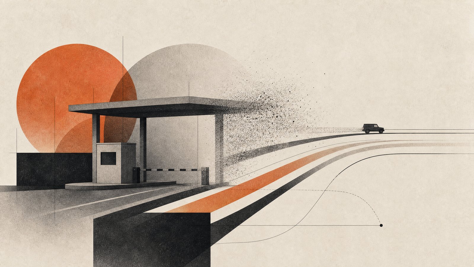 Ilustración conceptual sobre rutas, alcabalas y patrullaje móvil.