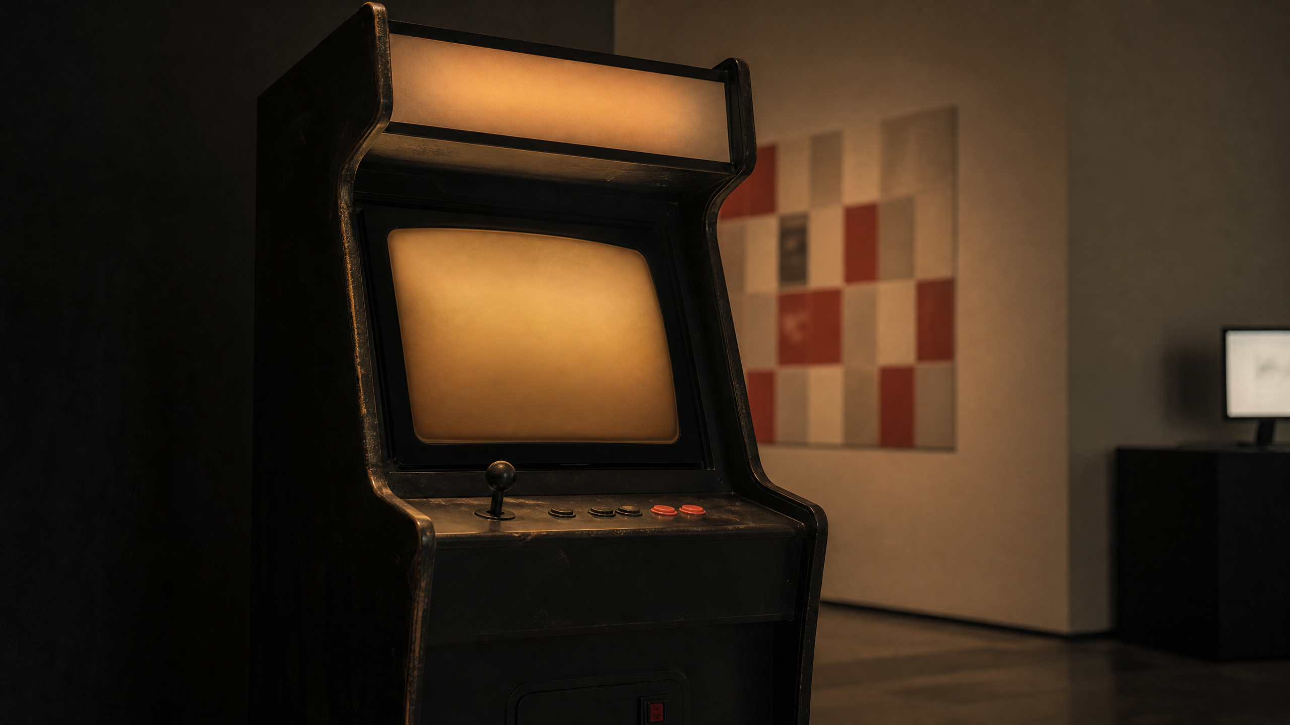 Salón recreativo vacío de estética retro para el reportaje sobre Arcade de la Casa Blanca